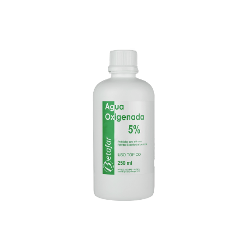 Agua Oxigenada 5% 250ml. Betafar
