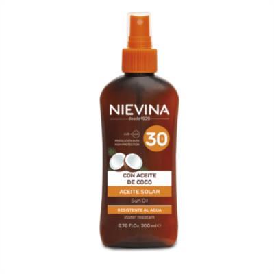 Aceite Solar de Coco SPF +30 200ml. Nievina