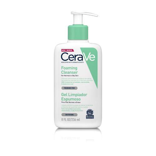 Gel Limpiador Espumoso para rostro y cuerpo Piel normal a Grasa 236ml. CeraVe