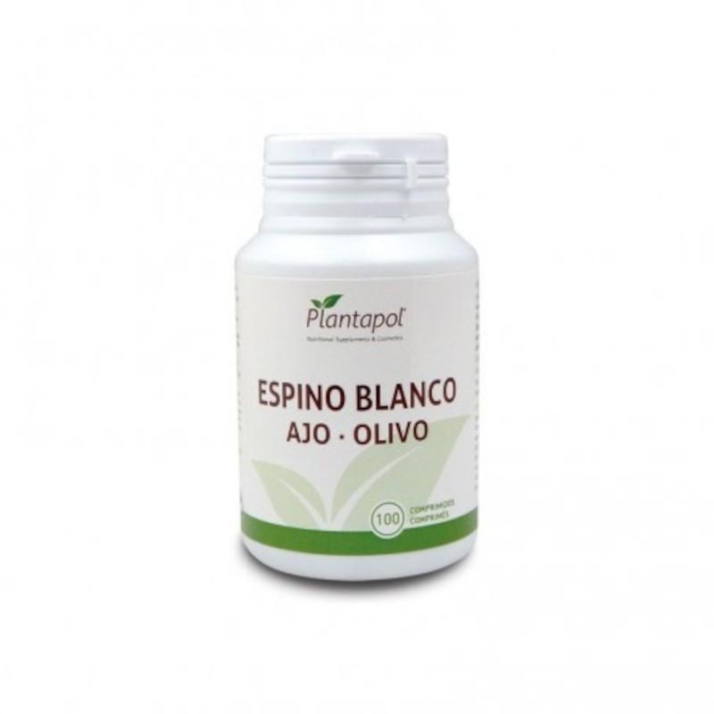 Espino Blanco + Ajo + Olivo 550 mg 100 Comprimidos. Plantapol